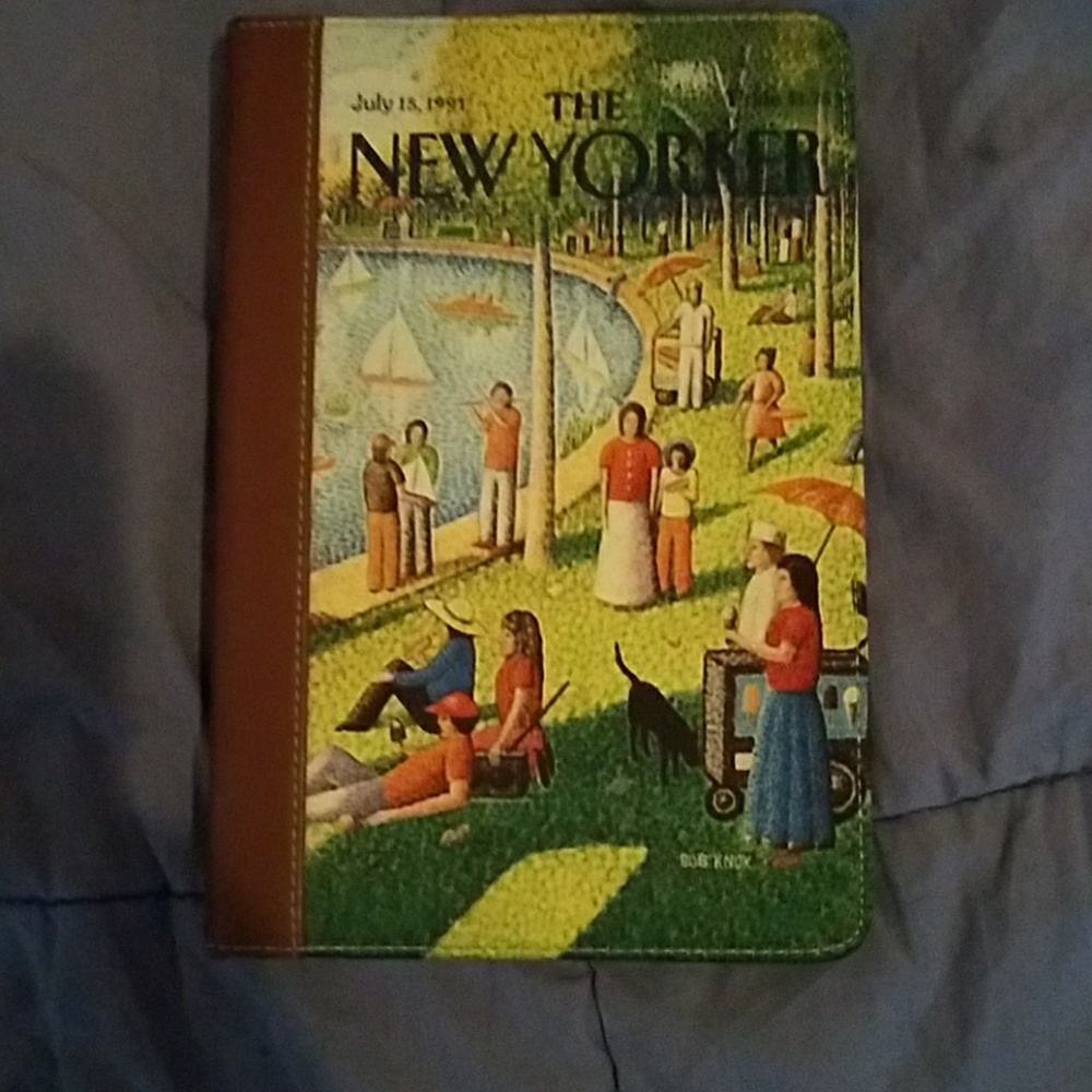original Amazon Kindlew/ New Yorker leather cover!